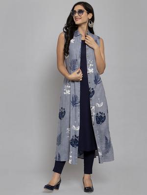 printed a-line kurta - 17334267 - Standard Image - 4