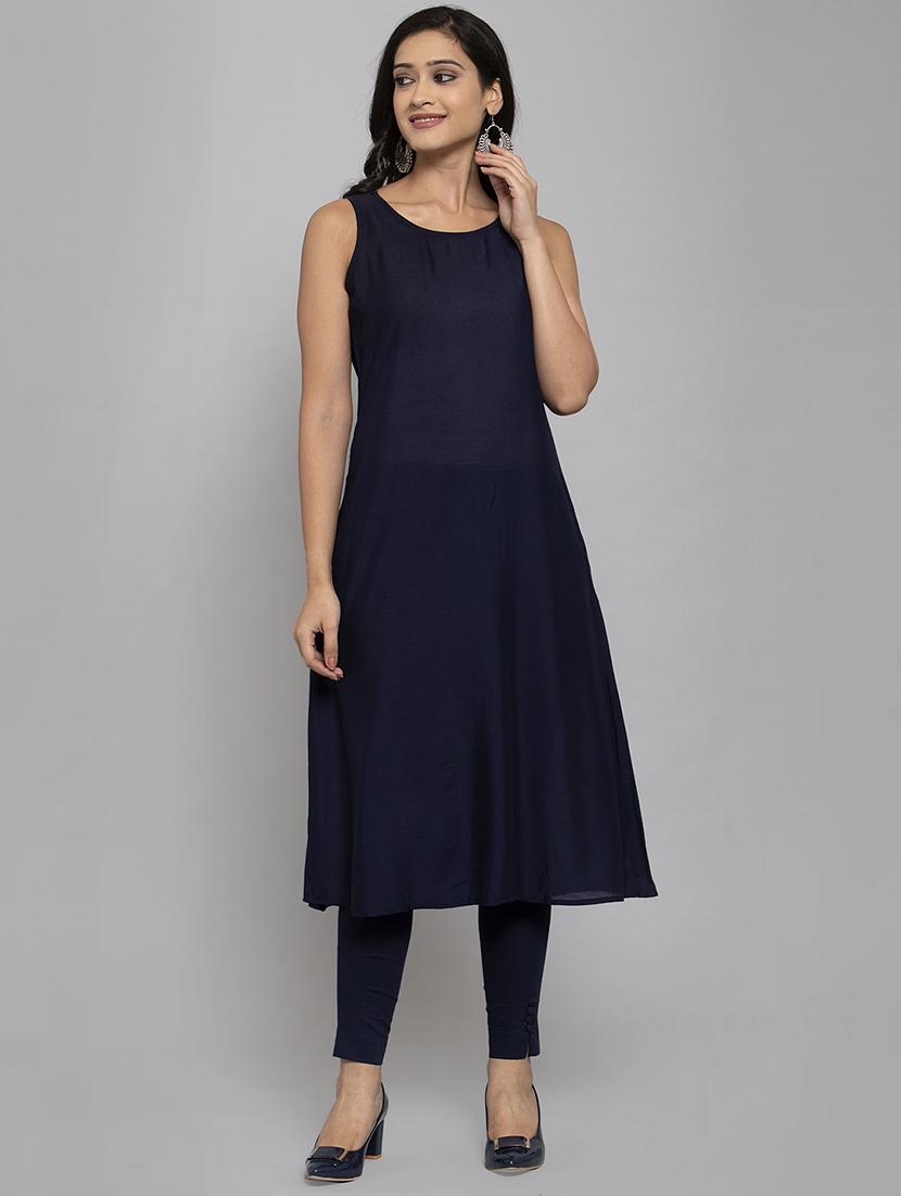 printed a-line kurta - 17334267 - Zoom Image - 5
