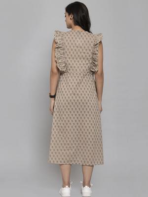 frill detail a-line dress - 17334270 - Standard Image - 4