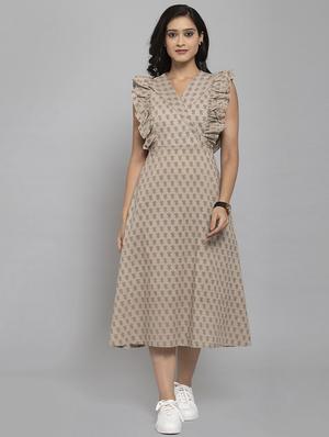 frill detail a-line dress - 17334270 - Standard Image - 5