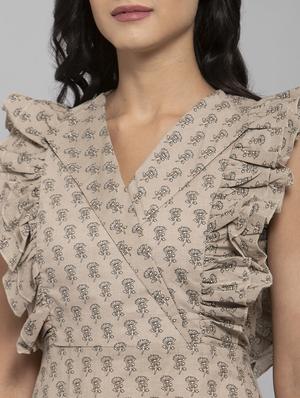 frill detail a-line dress - 17334270 - Standard Image - 6
