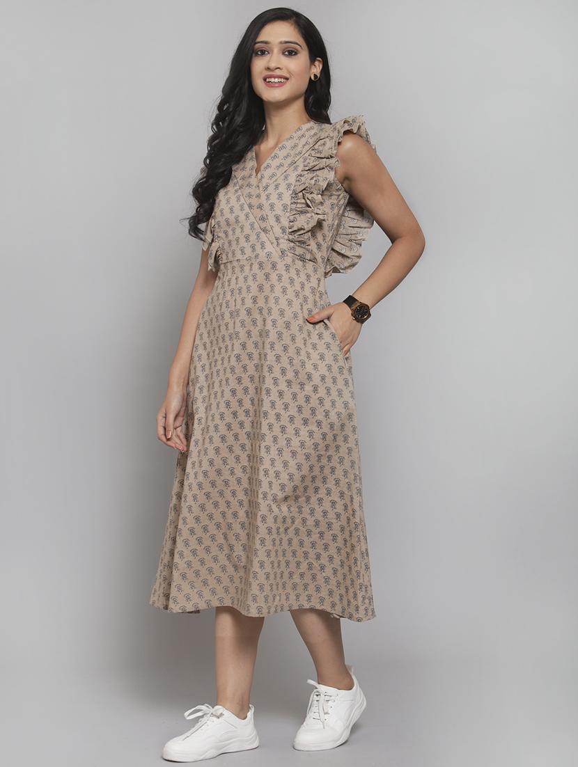 frill detail a-line dress - 17334270 - Zoom Image - 2