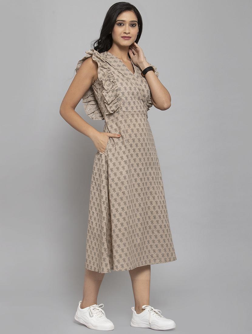 frill detail a-line dress - 17334270 - Zoom Image - 3