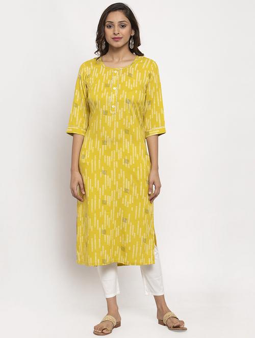 printed straight kurta - 17334349 - Standard Image - 1