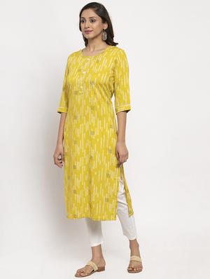 printed straight kurta - 17334349 - Standard Image - 2