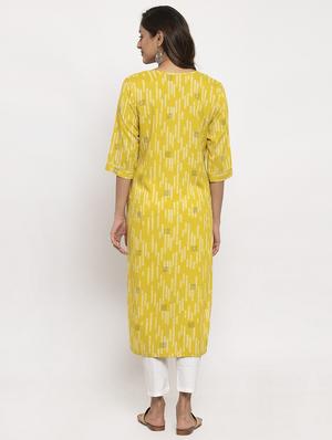 printed straight kurta - 17334349 - Standard Image - 3