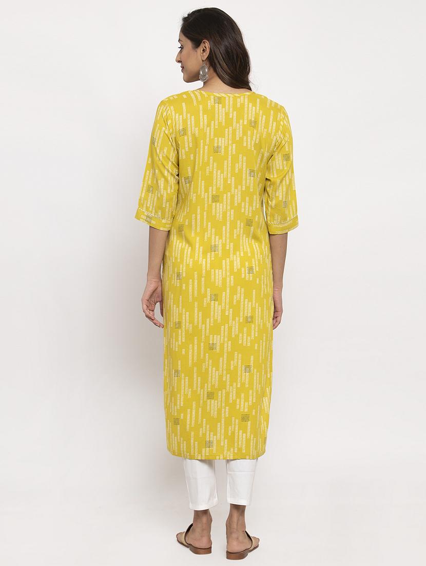 printed straight kurta - 17334349 - Zoom Image - 3
