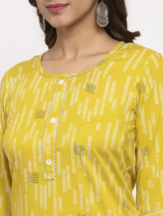 printed straight kurta - 17334349 - Zoom Image - 4