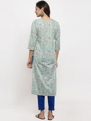 paisley straight kurta - 17334355 - Standard Image - 3