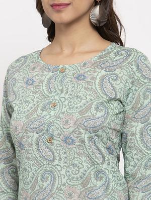 paisley straight kurta - 17334355 - Standard Image - 4