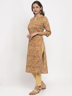 floral straight kurta - 17334357 - Standard Image - 2