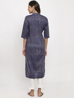 printed straight kurta - 17334360 - Standard Image - 3