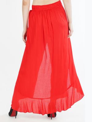 high rise ruffled palazzo - 17334395 - Standard Image - 3