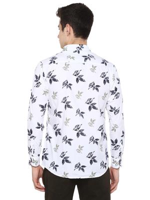 white floral print casual shirt - 17334770 - Standard Image - 3