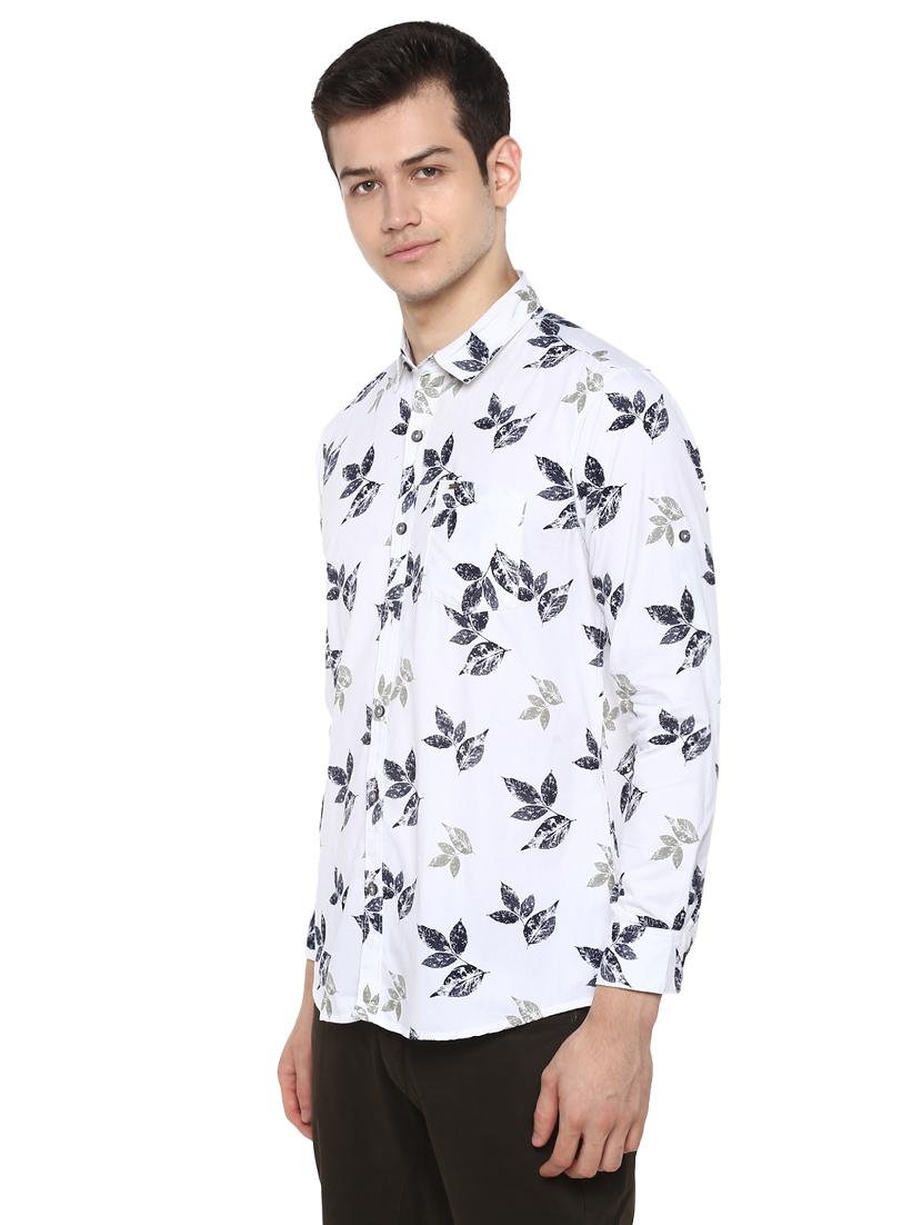 white floral print casual shirt - 17334770 - Zoom Image - 2
