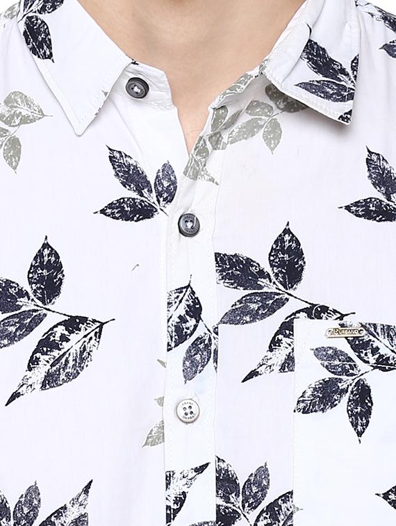 white floral print casual shirt - 17334770 - Zoom Image - 5