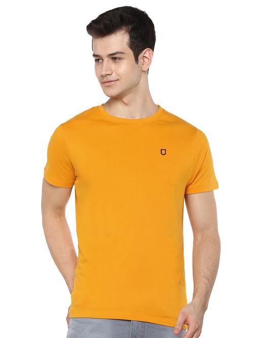 mustard solid t-shirt - 17334780 - Standard Image - 1