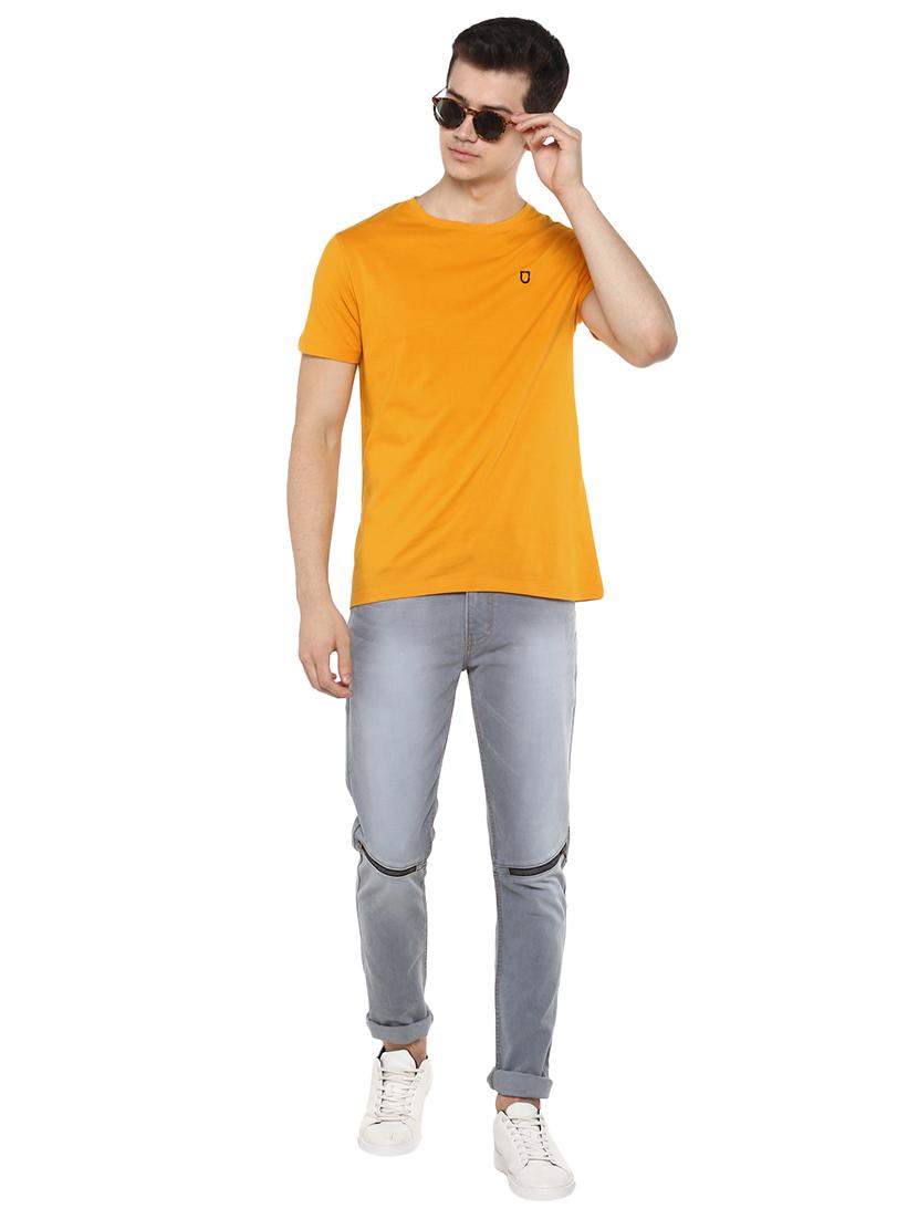 mustard solid t-shirt - 17334780 - Zoom Image - 4