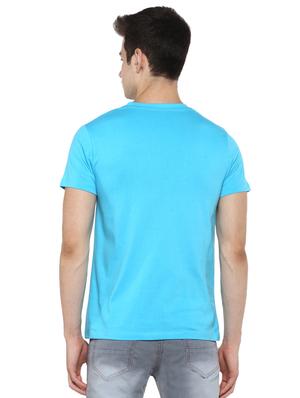 turquoise blue solid t-shirt - 17334784 - Standard Image - 3
