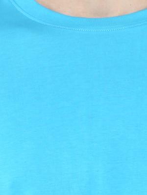 turquoise blue solid t-shirt - 17334784 - Standard Image - 5
