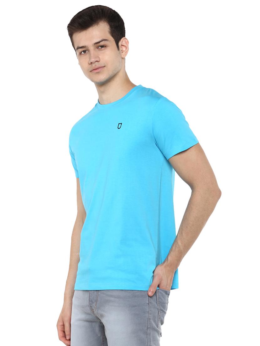 turquoise blue solid t-shirt - 17334784 - Zoom Image - 2