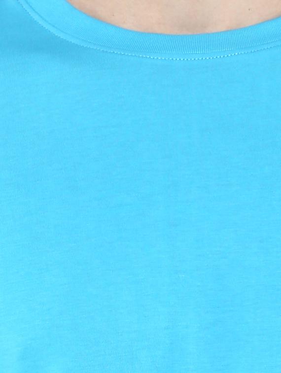 turquoise blue solid t-shirt - 17334784 - Zoom Image - 5