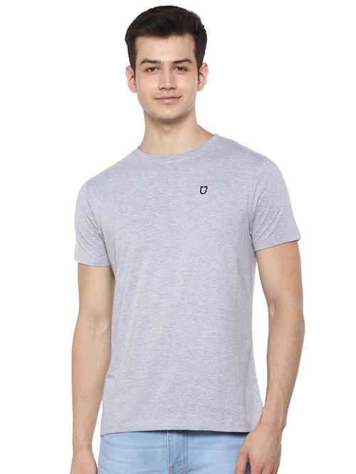 grey solid t-shirt - 17334786 - Standard Image - 1