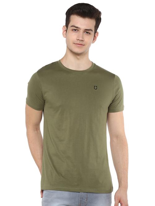 olive green solid t-shirt - 17334788 - Standard Image - 1