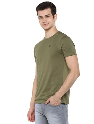 olive green solid t-shirt - 17334788 - Standard Image - 2