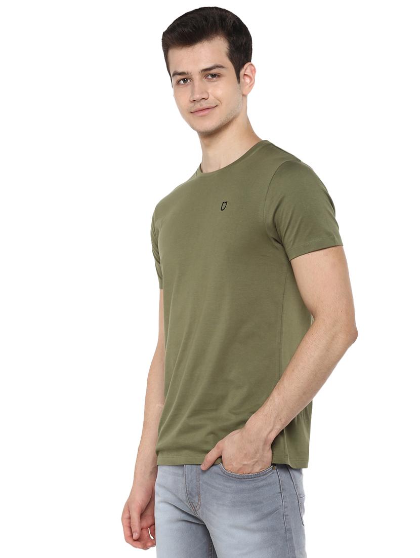 olive green solid t-shirt - 17334788 - Zoom Image - 2