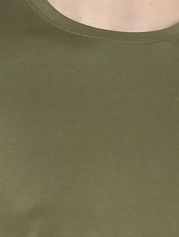 olive green solid t-shirt - 17334788 - Zoom Image - 5