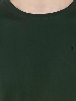 bottle green solid t-shirt - 17334789 - Standard Image - 5