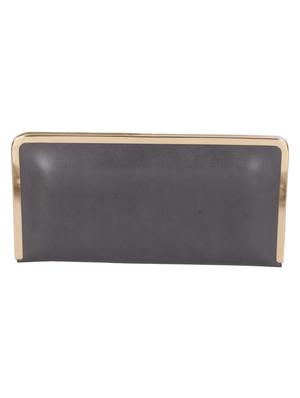 green leatherette (pu) fold over clutch - 17334823 - Standard Image - 2