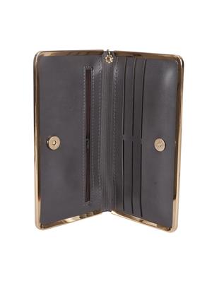 green leatherette (pu) fold over clutch - 17334823 - Standard Image - 3