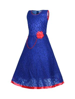 navy blue net party gown - 17334889 - Standard Image - 2