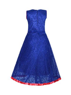 navy blue net party gown - 17334889 - Standard Image - 3
