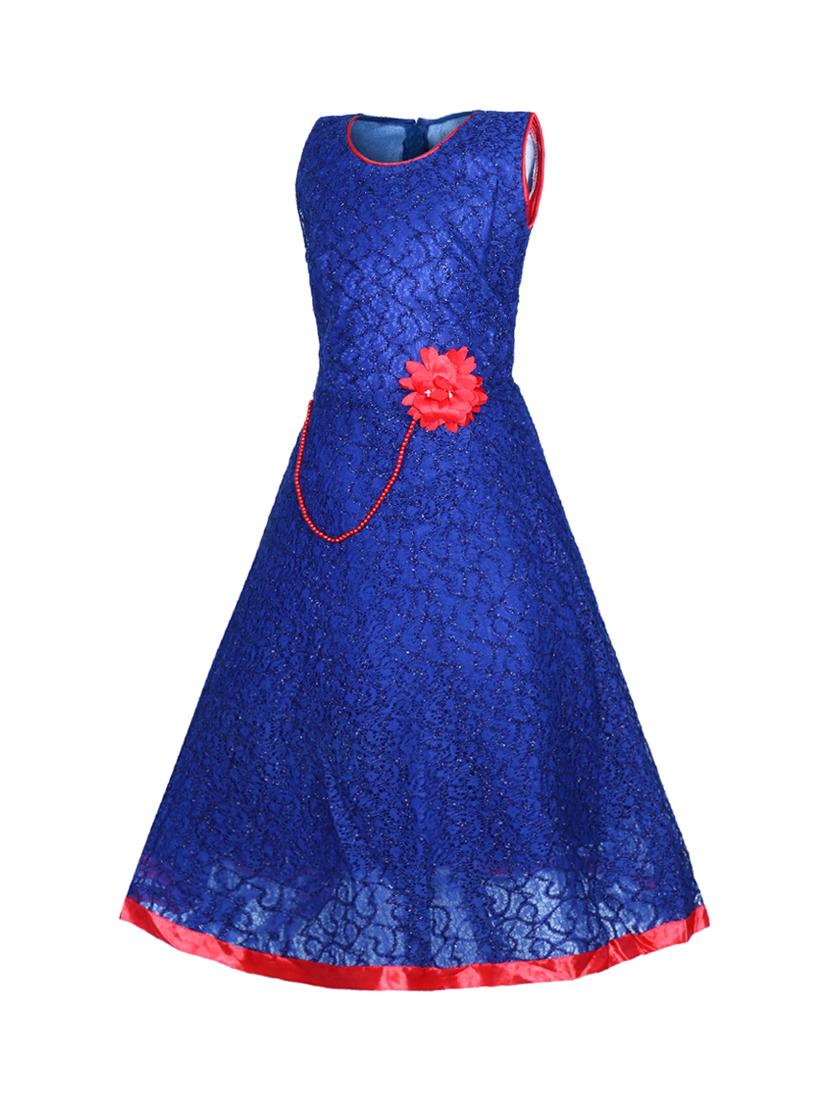 navy blue net party gown - 17334889 - Zoom Image - 2