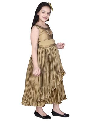 gold satin party gown - 17334900 - Standard Image - 2