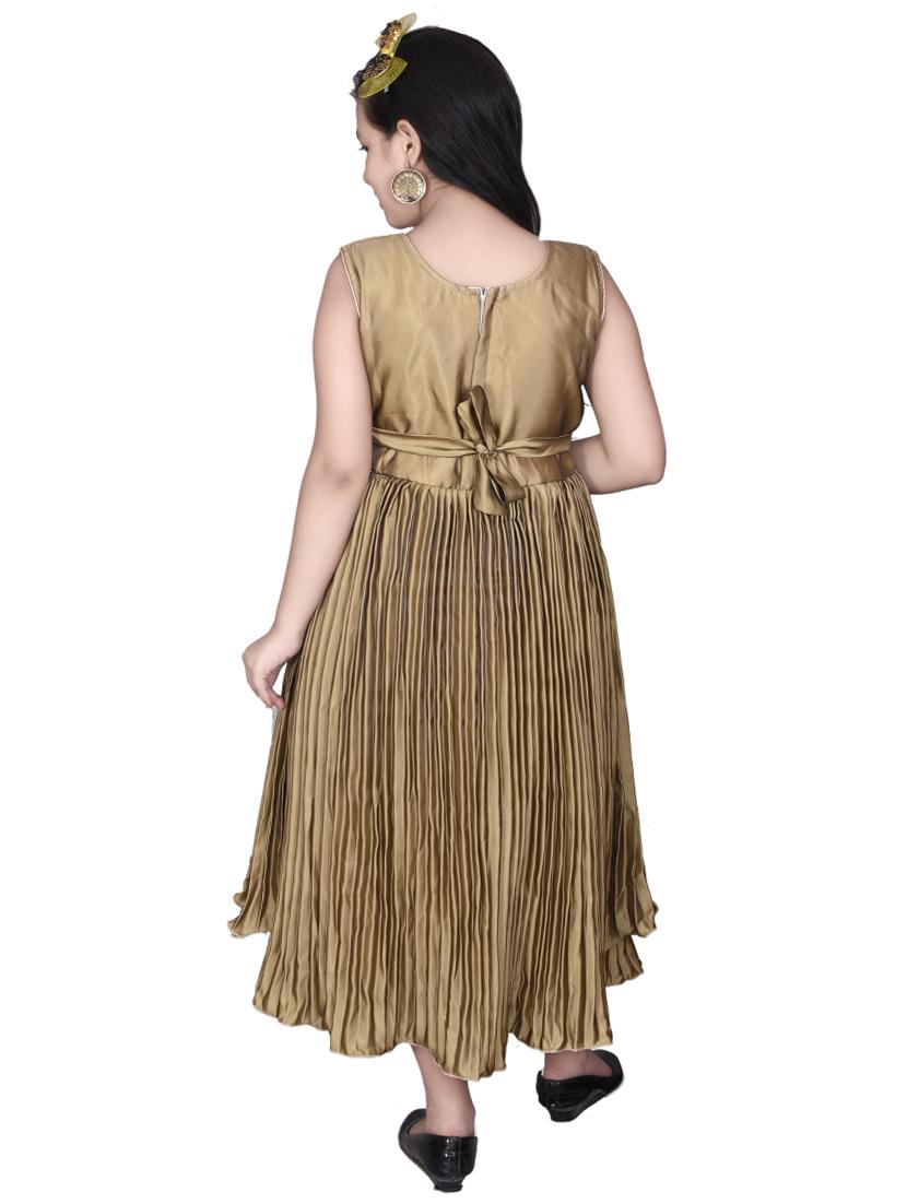 gold satin party gown - 17334900 - Zoom Image - 4