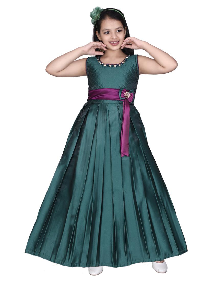 green satin party gown - 17334904 - Zoom Image - 1
