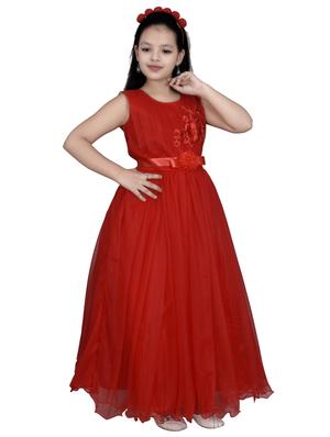 red satin party gown - 17334908 - Standard Image - 2