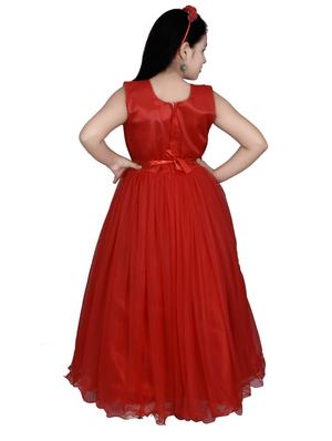red satin party gown - 17334908 - Standard Image - 4