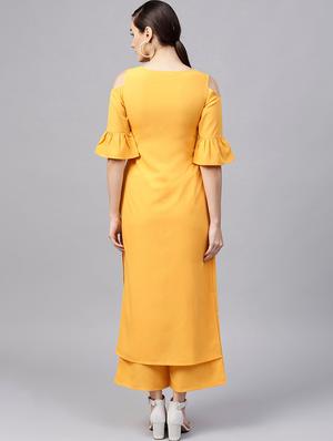 solid straight kurta - 17334955 - Standard Image - 3
