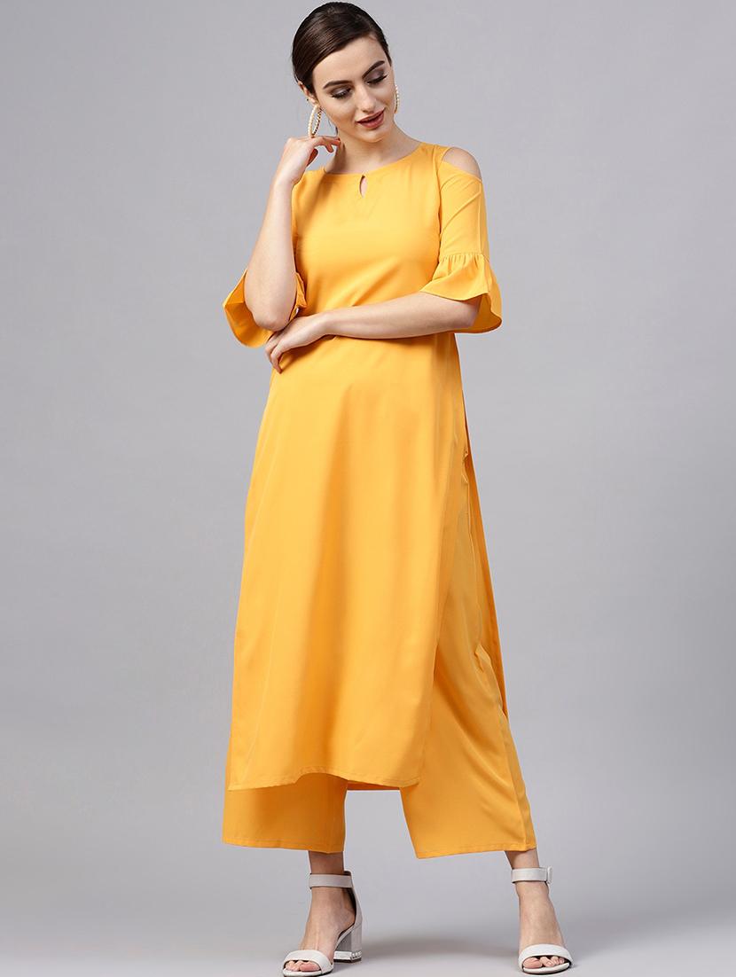 solid straight kurta - 17334955 - Zoom Image - 1