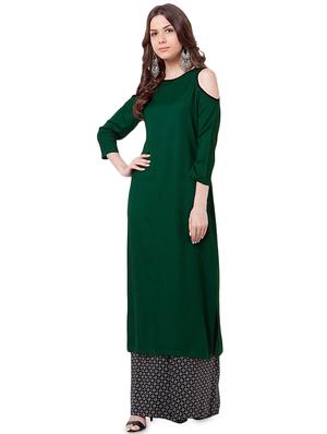 solid straight kurta - 17334956 - Standard Image - 2