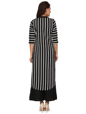 striped straight kurta - 17334958 - Standard Image - 3