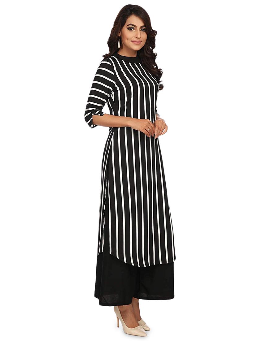 striped straight kurta - 17334958 - Zoom Image - 2