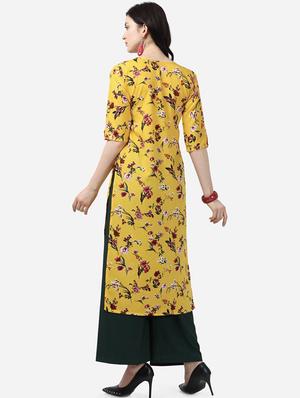 floral straight kurta - 17334963 - Standard Image - 3