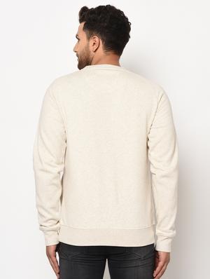 off white chest print fleece sweatshirt - 17334964 - Standard Image - 4