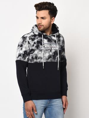navy blue printed cut & sew sweatshirt - 17334967 - Standard Image - 2